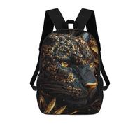 sinyumoney Mochilas Impresas En 3D 17inch Golden Panther Portrait Mochilas Para Niños Mochila Escolar Para Niños Bolsas De Viaje Lindas Mochila Informal Para Exteriores Para Niños