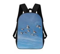 sinyumoney Mochilas Impresas En 3D 17inch Japanese Cranes Bird Fly Mochilas Para Niños Mochila Escolar Para Niños Bolsas De Viaje Lindas Mochila Informal Para Exteriores Para Niños