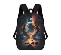 sinyumoney Mochilas Impresas En 3D 17inch Magic Portal at Torii Gate Mochilas Para Niños Mochila Escolar Para Niños Bolsas De Viaje Lindas Mochila Informal Para Exteriores Para Niños