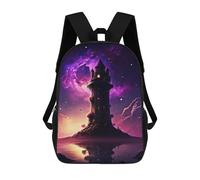 sinyumoney Mochilas Impresas En 3D 17inch Paint Lighthouse Mochilas Para Niños Mochila Escolar Para Niños Bolsas De Viaje Lindas Mochila Informal Para Exteriores Para Niños