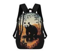 sinyumoney Mochilas Impresas En 3D 17inch Panda Silhouette Mochilas Para Niños Mochila Escolar Para Niños Bolsas De Viaje Lindas Mochila Informal Para Exteriores Para Niños