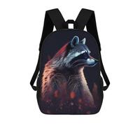 sinyumoney Mochilas Impresas En 3D 17inch Raccoon Animal Red Mochilas Para Niños Mochila Escolar Para Niños Bolsas De Viaje Lindas Mochila Informal Para Exteriores Para Niños