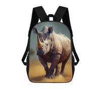 sinyumoney Mochilas Impresas En 3D 17inch Rhinoceros Oil Paint Mochilas Para Niños Mochila Escolar Para Niños Bolsas De Viaje Lindas Mochila Informal Para Exteriores Para Niños