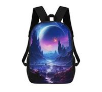 sinyumoney Mochilas Impresas En 3D 17inch Space Fantasy Land Mochilas Para Niños Mochila Escolar Para Niños Bolsas De Viaje Lindas Mochila Informal Para Exteriores Para Niños