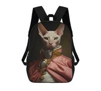 sinyumoney Mochilas Impresas En 3D 17inch Sphynx Cat King Mochilas Para Niños Mochila Escolar Para Niños Bolsas De Viaje Lindas Mochila Informal Para Exteriores Para Niños