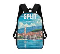 sinyumoney Mochilas Impresas En 3D 17inch Split Croatia Mochilas Para Niños Mochila Escolar Para Niños Bolsas De Viaje Lindas Mochila Informal Para Exteriores Para Niños