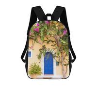 sinyumoney Mochilas Impresas En 3D 17inch The Blue Door Greece Mochilas Para Niños Mochila Escolar Para Niños Bolsas De Viaje Lindas Mochila Informal Para Exteriores Para Niños