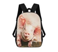 sinyumoney Mochilas Impresas En 3D 17inch The Pig Mochilas Para Niños Mochila Escolar Para Niños Bolsas De Viaje Lindas Mochila Informal Para Exteriores Para Niños