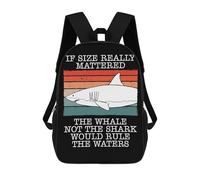 sinyumoney Mochilas Impresas En 3D 17inch The Whale Not The Shark Mochilas Para Niños Mochila Escolar Para Niños Bolsas De Viaje Lindas Mochila Informal Para Exteriores Para Niños