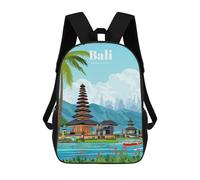 sinyumoney Mochilas Impresas En 3D 17inch Travel to Bali Mochilas Para Niños Mochila Escolar Para Niños Bolsas De Viaje Lindas Mochila Informal Para Exteriores Para Niños