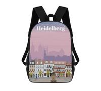 sinyumoney Mochilas Impresas En 3D 17inch Travel to Heidelberg Mochilas Para Niños Mochila Escolar Para Niños Bolsas De Viaje Lindas Mochila Informal Para Exteriores Para Niños