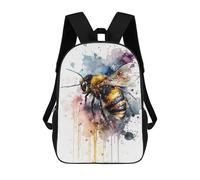 sinyumoney Mochilas Impresas En 3D 17inch Watercolor Bee Mochilas Para Niños Mochila Escolar Para Niños Bolsas De Viaje Lindas Mochila Informal Para Exteriores Para Niños