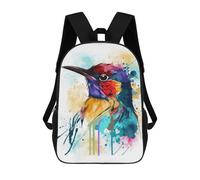 sinyumoney Mochilas Impresas En 3D 17inch Watercolor Bird Birding Mochilas Para Niños Mochila Escolar Para Niños Bolsas De Viaje Lindas Mochila Informal Para Exteriores Para Niños