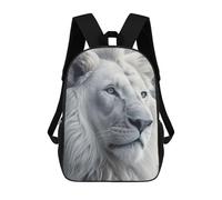 sinyumoney Mochilas Impresas En 3D 17inch White Fantasy Lion Mochilas Para Niños Mochila Escolar Para Niños Bolsas De Viaje Lindas Mochila Informal Para Exteriores Para Niños