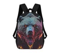 sinyumoney Mochilas Impresas En 3D 17inch Wild Bear Mochilas Para Niños Mochila Escolar Para Niños Bolsas De Viaje Lindas Mochila Informal Para Exteriores Para Niños