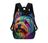 sinyumoney Mochilas Impresas En 3D 17inch Yorkshire Colorful Mochilas Para Niños Mochila Escolar Para Niños Bolsas De Viaje Lindas Mochila Informal Para Exteriores Para Niños