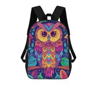 Sinyumoney Mochilas Impresas En 3D Para Niños Dare to Be Different: Mochila Escolar Linda Para Niños, Ideal Para Actividades Al Aire Libre Y Salidas A La Universidad, Vibrante Abstract Owl, 17"