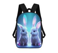 Sinyumoney Mochilas Impresas En 3D Para Niños Dare to Be Different: Mochila Escolar Linda Para Niños, Ideal Para Actividades Al Aire Libre Y Salidas A La Universidad, Glowing Longeared Friends, 17"
