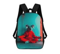 Sinyumoney Mochilas Impresas En 3D Para Niños Dare to Be Different: Mochila Escolar Linda Para Niños, Ideal Para Actividades Al Aire Libre Y Salidas A La Universidad, Meditating Koala, 17"
