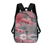 Sinyumoney Mochilas Impresas En 3D Para Niños Dare to Be Different: Mochila Escolar Linda Para Niños, Ideal Para Actividades Al Aire Libre Y Salidas A La Universidad, Corazón Shaped Love Swans, 17"