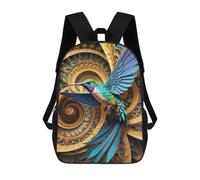 Sinyumoney Mochilas Impresas En 3D Para Niños Dare to Be Different: Mochila Escolar Linda Para Niños, Ideal Para Actividades Al Aire Libre Y Salidas A La Universidad, Violettailed Hummingbird, 17"