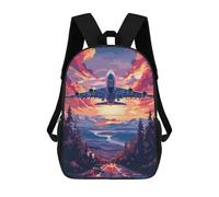 Sinyumoney Mochilas Impresas En 3D Para Niños Dare to Be Different: Mochila Escolar Linda Para Niños, Ideal Para Actividades Al Aire Libre Y Salidas A La Universidad, A380 Beautiful Tech Plane, 17"