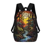 sinyumoney Mochilas Impresas En 3D Para Niños, Mochilas De Moda Y Casual Para Niños, Estudiantes De Primaria Y Colegio., The River At Dusk, 17"