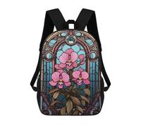sinyumoney Mochilas Impresas En 3D Para Niños, Mochilas De Moda Y Casual Para Niños, Estudiantes De Primaria Y Colegio., Orquídea de cristal, 17"