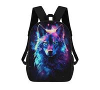 sinyumoney Mochilas Impresas En 3D Para Niños, Mochilas De Moda Y Casual Para Niños, Estudiantes De Primaria Y Colegio., Cosmic Fantasy Wolf, 17"