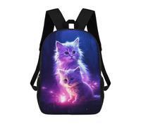 sinyumoney Mochilas Impresas En 3D Para Niños, Mochilas De Moda Y Casual Para Niños, Estudiantes De Primaria Y Colegio., Two Little Cat, 17"