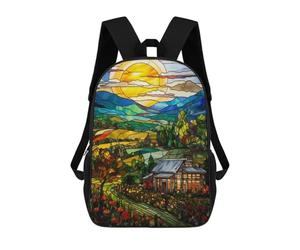 sinyumoney Mochilas Impresas En 3D Para Niños, Mochilas De Moda Y Casual Para Niños, Estudiantes De Primaria Y Colegio., Little Gardens By The Road, 17"
