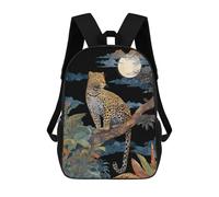 sinyumoney Mochilas Infantiles De 17 Pulgadas Amazon Jungle Moonlit Leopard Mochila Escolar Impresa En 3D Para Niños Mochilas De Viaje De Moda Para Niños Y Estudiantes