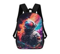 sinyumoney Mochilas Infantiles De 17 Pulgadas Astronaut in Colorful Forest Mochila Escolar Impresa En 3D Para Niños Mochilas De Viaje De Moda Para Niños Y Estudiantes
