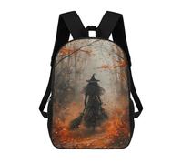 sinyumoney Mochilas Infantiles De 17 Pulgadas Autumn Witch's Journey Mochila Escolar Impresa En 3D Para Niños Mochilas De Viaje De Moda Para Niños Y Estudiantes
