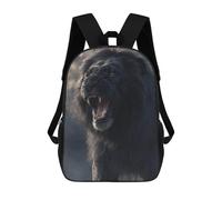 sinyumoney Mochilas Infantiles De 17 Pulgadas Black Lion Roar Sound Effect Mochila Escolar Impresa En 3D Para Niños Mochilas De Viaje De Moda Para Niños Y Estudiantes