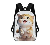 sinyumoney Mochilas Infantiles De 17 Pulgadas Cat Watercolor Cute Mochila Escolar Impresa En 3D Para Niños Mochilas De Viaje De Moda Para Niños Y Estudiantes