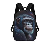 sinyumoney Mochilas Infantiles De 17 Pulgadas Chimpanzee in Space-3 Mochila Escolar Impresa En 3D Para Niños Mochilas De Viaje De Moda Para Niños Y Estudiantes
