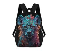sinyumoney Mochilas Infantiles De 17 Pulgadas Colorful Bear Portrait Art Print Mochila Escolar Impresa En 3D Para Niños Mochilas De Viaje De Moda Para Niños Y Estudiantes