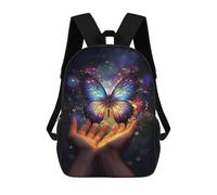 sinyumoney Mochilas Infantiles De 17 Pulgadas Colorful Butterfly Background Mochila Escolar Impresa En 3D Para Niños Mochilas De Viaje De Moda Para Niños Y Estudiantes