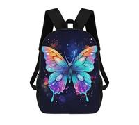 sinyumoney Mochilas Infantiles De 17 Pulgadas Colorful Butterfly Mochila Escolar Impresa En 3D Para Niños Mochilas De Viaje De Moda Para Niños Y Estudiantes