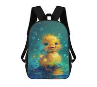 sinyumoney Mochilas Infantiles De 17 Pulgadas Colorful Duckling Painting Mochila Escolar Impresa En 3D Para Niños Mochilas De Viaje De Moda Para Niños Y Estudiantes