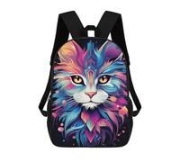 sinyumoney Mochilas Infantiles De 17 Pulgadas Colorful Fantasy Cat Artwork-1 Mochila Escolar Impresa En 3D Para Niños Mochilas De Viaje De Moda Para Niños Y Estudiantes