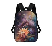 sinyumoney Mochilas Infantiles De 17 Pulgadas Colorful Flower Bouquet Painting-4 Mochila Escolar Impresa En 3D Para Niños Mochilas De Viaje De Moda Para Niños Y Estudiantes