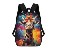 sinyumoney Mochilas Infantiles De 17 Pulgadas Colorful Giraffe Art Print Mochila Escolar Impresa En 3D Para Niños Mochilas De Viaje De Moda Para Niños Y Estudiantes