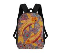 sinyumoney Mochilas Infantiles De 17 Pulgadas Colorful Koi Fish Painting-13 Mochila Escolar Impresa En 3D Para Niños Mochilas De Viaje De Moda Para Niños Y Estudiantes
