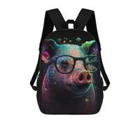 sinyumoney Mochilas Infantiles De 17 Pulgadas Colorful Pig Art Print-4 Mochila Escolar Impresa En 3D Para Niños Mochilas De Viaje De Moda Para Niños Y Estudiantes