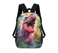 sinyumoney Mochilas Infantiles De 17 Pulgadas Colorful T-Rex Roar Mochila Escolar Impresa En 3D Para Niños Mochilas De Viaje De Moda Para Niños Y Estudiantes
