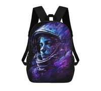 sinyumoney Mochilas Infantiles De 17 Pulgadas Cosmic Astronaut Portrait-5 Mochila Escolar Impresa En 3D Para Niños Mochilas De Viaje De Moda Para Niños Y Estudiantes
