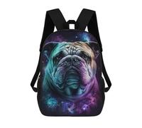 sinyumoney Mochilas Infantiles De 17 Pulgadas Cosmic Bulldog Portrait-4 Mochila Escolar Impresa En 3D Para Niños Mochilas De Viaje De Moda Para Niños Y Estudiantes