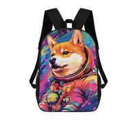 sinyumoney Mochilas Infantiles De 17 Pulgadas Cosmic Canine Explorer-9 Mochila Escolar Impresa En 3D Para Niños Mochilas De Viaje De Moda Para Niños Y Estudiantes